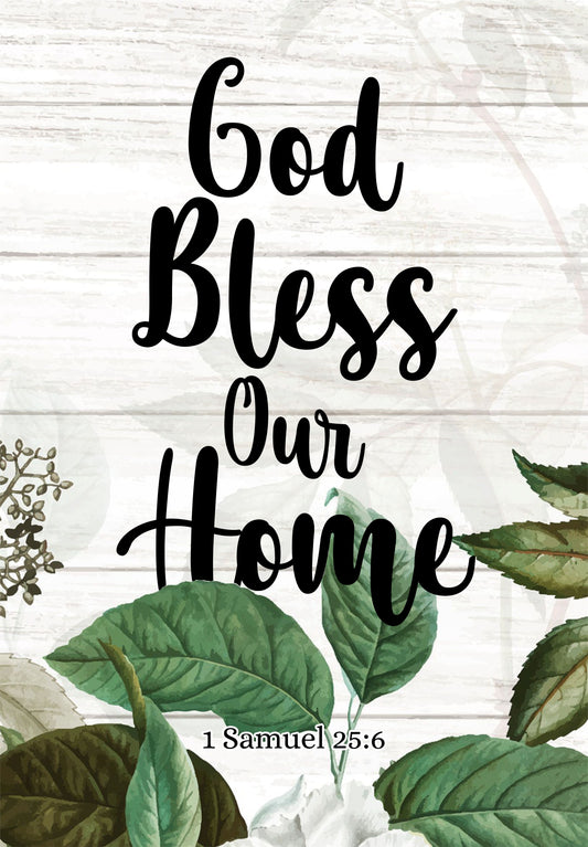 Plaque Wooden - God Bless (A4)