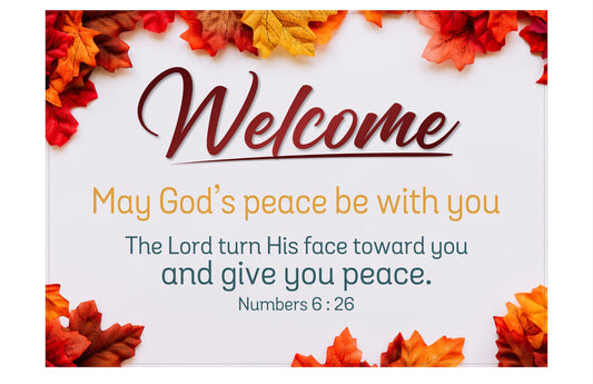 Plaque Wood - Welcome (A4)