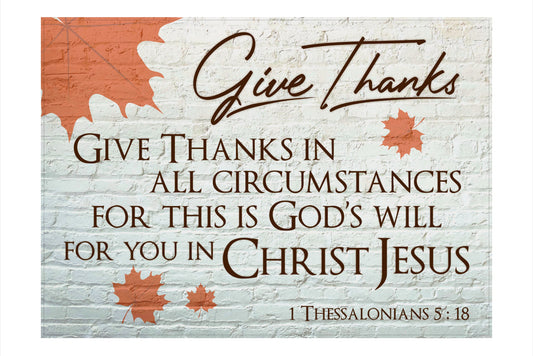 Plaque Wood - Give Thanks... (A4)
