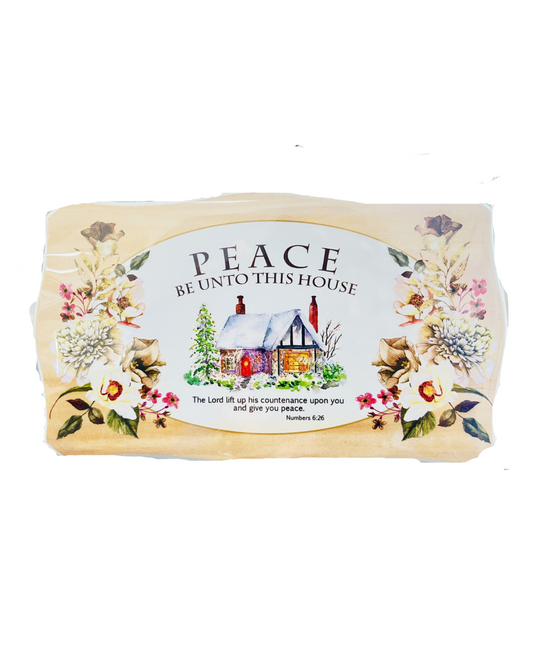 Plaque Wood - Peace Be Unto.. 20X13Cm