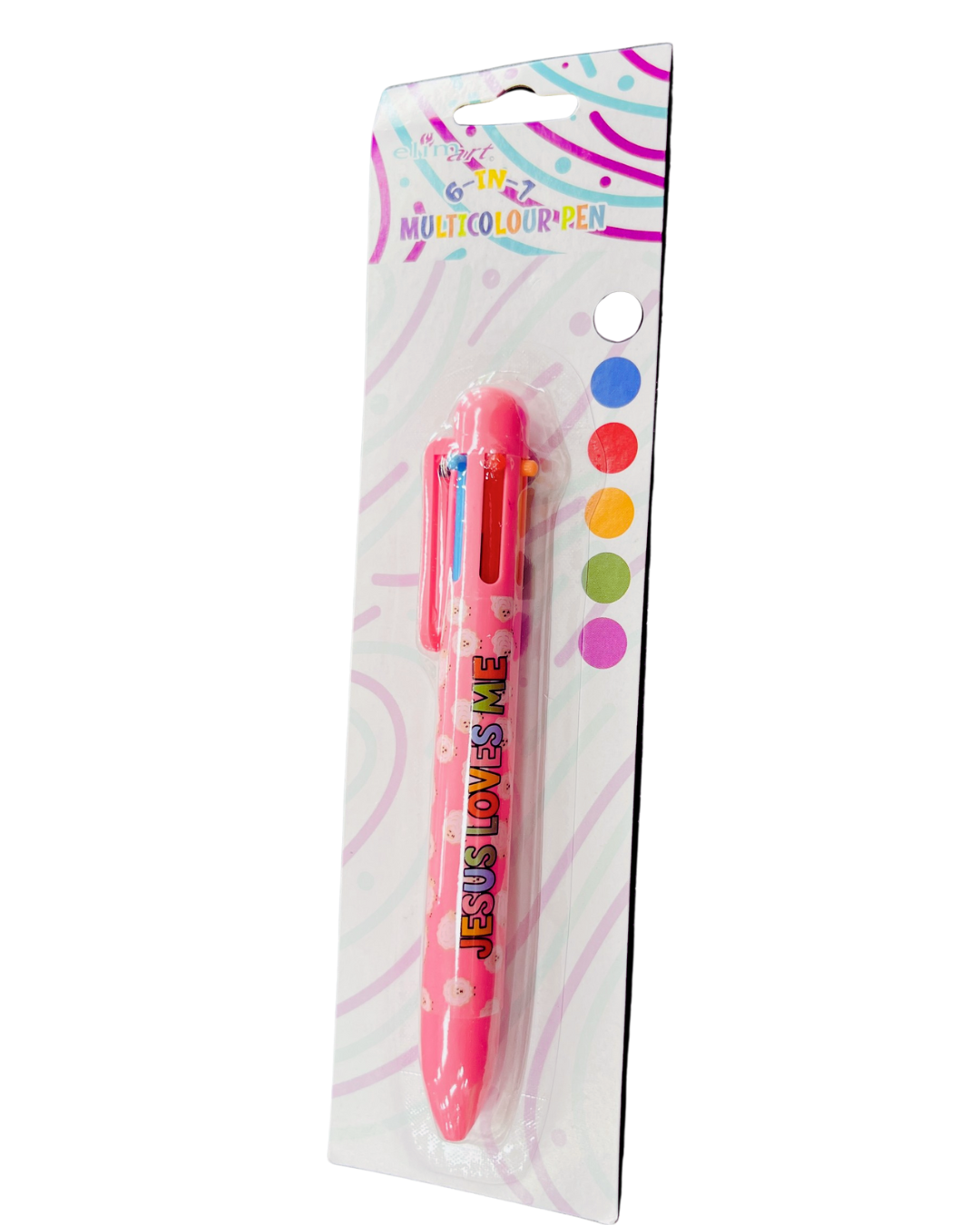 Pen Multicolour Pink - Jesus Loves Me