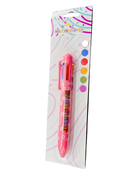 Pen Multicolour Pink - Jesus Loves Me