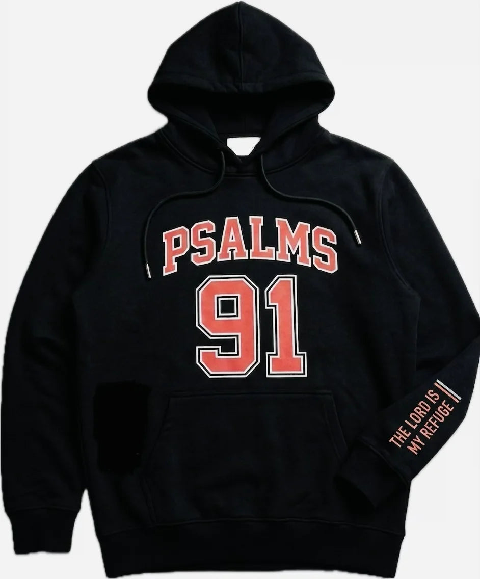 Psalms 91-Black Hoodie