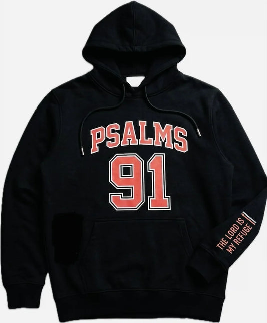 Psalms 91-Black Hoodie