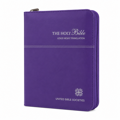 Good News - Compact Imitation Leather with Zip Purple