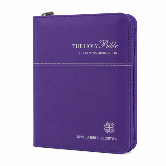 Good News - Compact Imitation Leather with Zip Purple