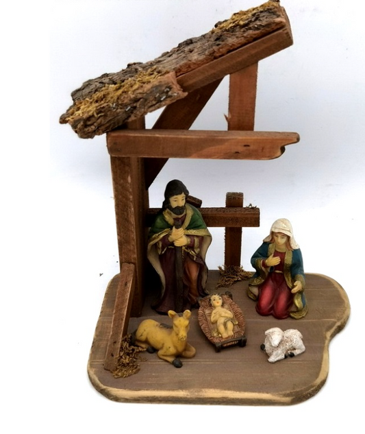 Nativity with Stable 18x22cm