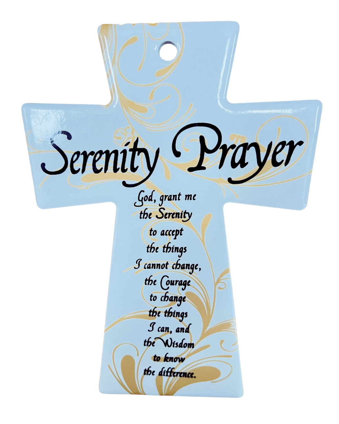 Ceramic Cross Wall /Stand - Serenity Prayer (13x18cm)