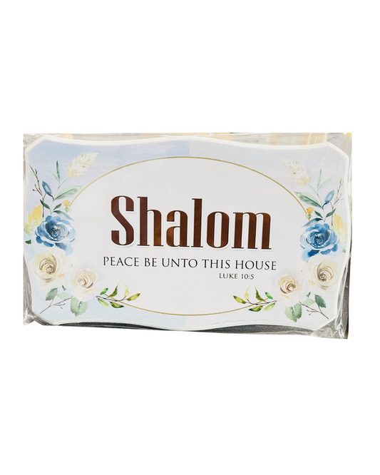 Plaque Wood - Shalom 20X13Cm