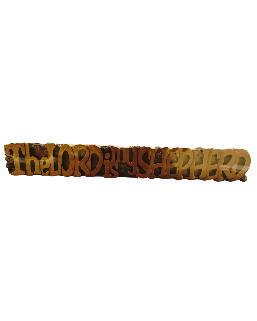 Plaque Mahogany - Lord Is My...70X10Cm