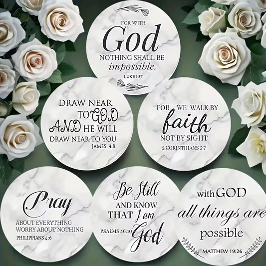 Coasters For with God - set of 6 wooden