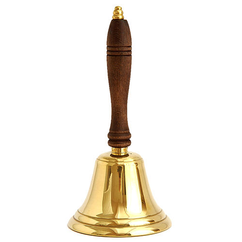 Brass Handbell Wooden Handle -  26x12 cm