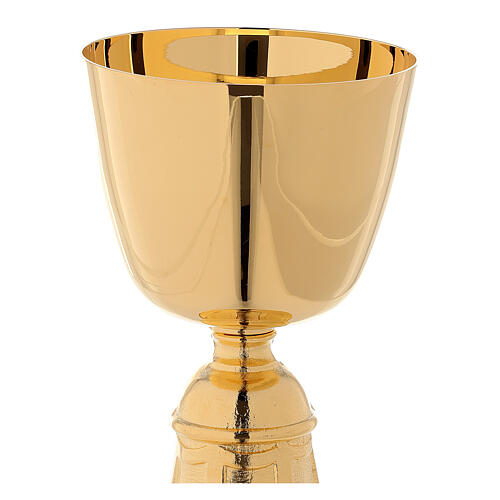 Chalice and Ciborium with cast brass foot