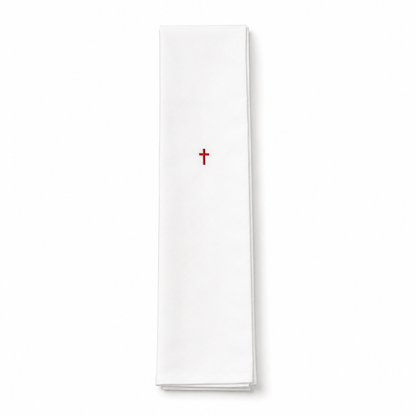 Cotton Purificator with Red Cross Embroidery - 18x12 inches