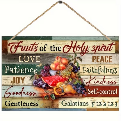 Fruit of the Spirit wooden plaque - 20x12cm