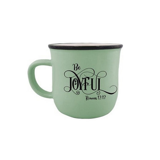 Mug Ceramic Look - Green (Be Joyful)