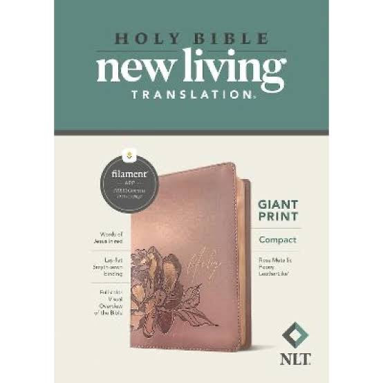 NLT  Bible Compact G/P Filament Enabled Rose Peony Lth/Like