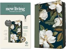 NLT  Compact Bible Filament G/P Index Zip GreenFloral Leatherlike