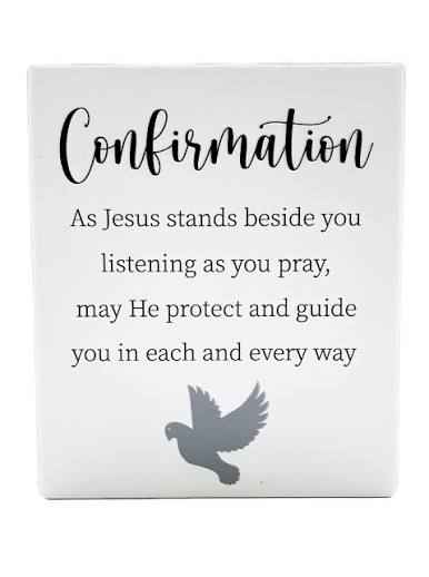 Infinity Ceramic Plaque - Confirmation