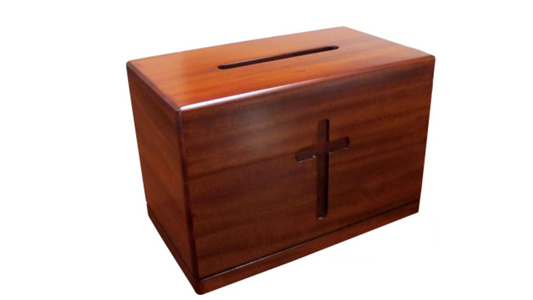 Offering Box Wooden Dark - Small