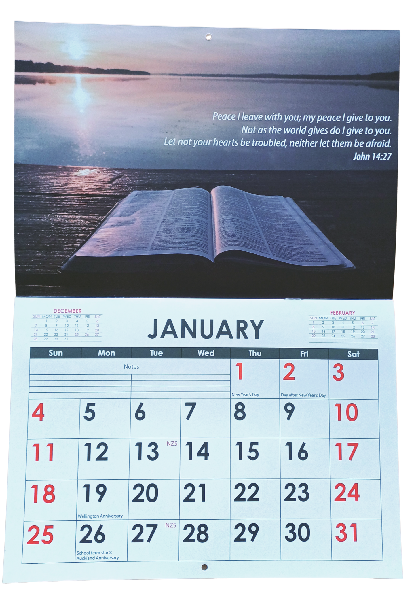2026 His Word Calendar - Large Print - A4