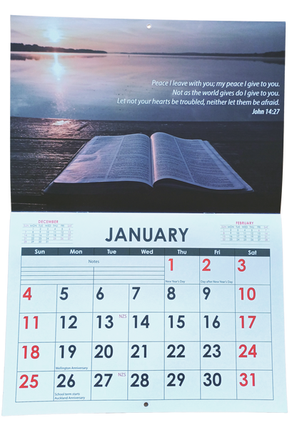 2026 His Word Calendar - Large Print - A4