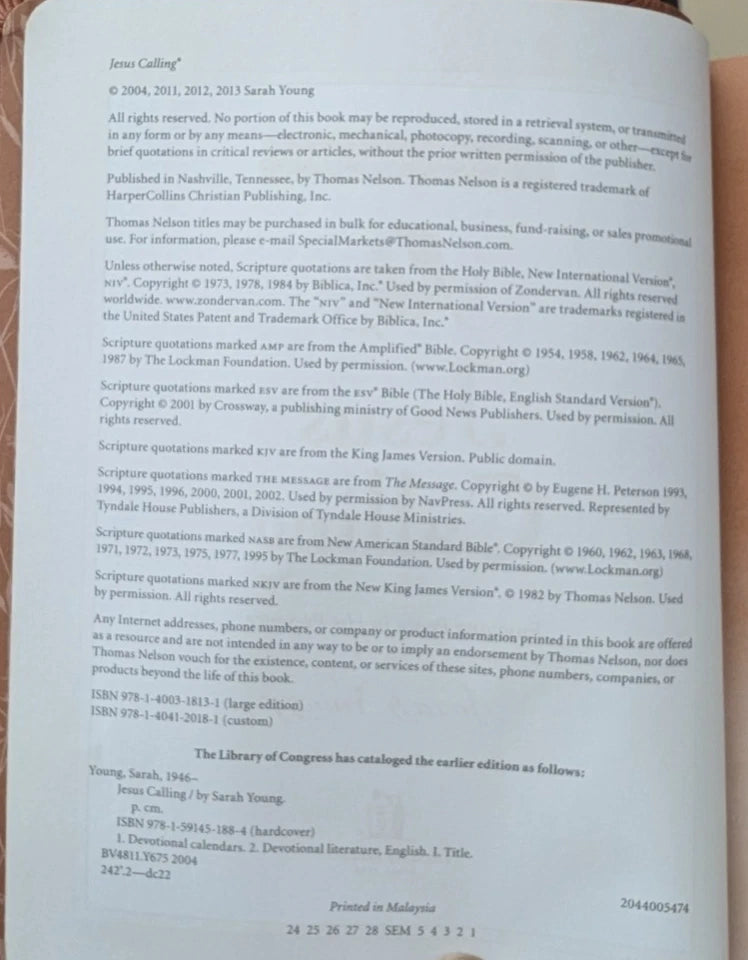 Jesus Calling: Enjoying Peace in His Presence