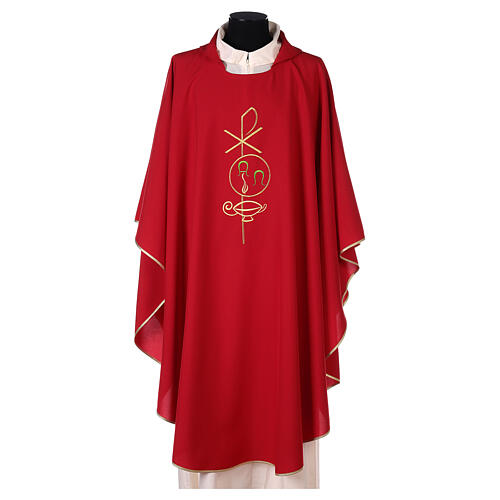 Chasuble Red Polyester - Italian