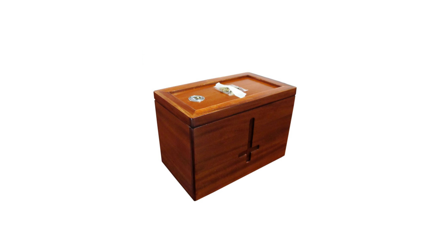 Offering Box Wooden Dark - Large