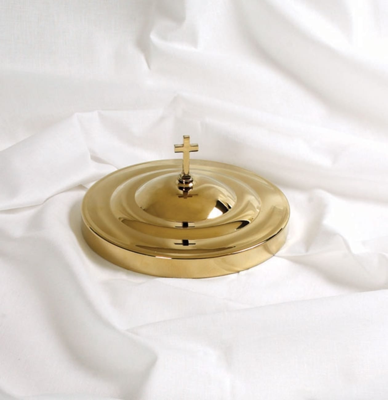 Bread Plate Cover - Goldtone