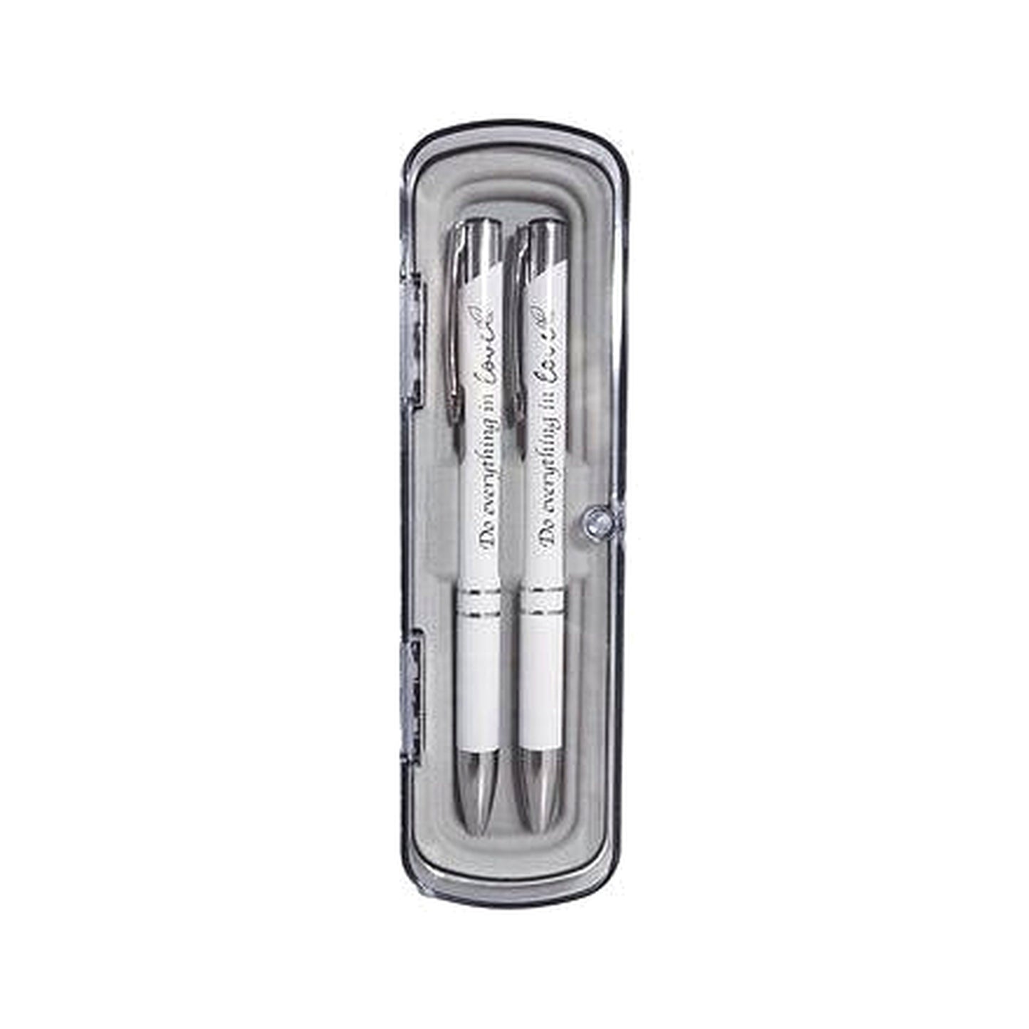 Pen and Pencil Set White Boxed - Do Everything in Love