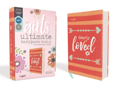 NIV  Compact Ultimate Girls Backpack Bible Coral